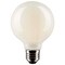 Satco 6w G25 Globe Filament LED 3000K Medium Base White Dimmable - 60w equiv